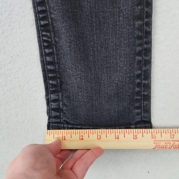 True Religion Jeans Mens 28 Black Rocco Relaxed Skinny Leg Flap Pocket Denim - Picture 6 of 13